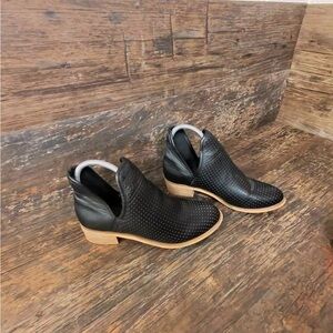 Seven7 Black Ankle Boho Boots with Tan Sole